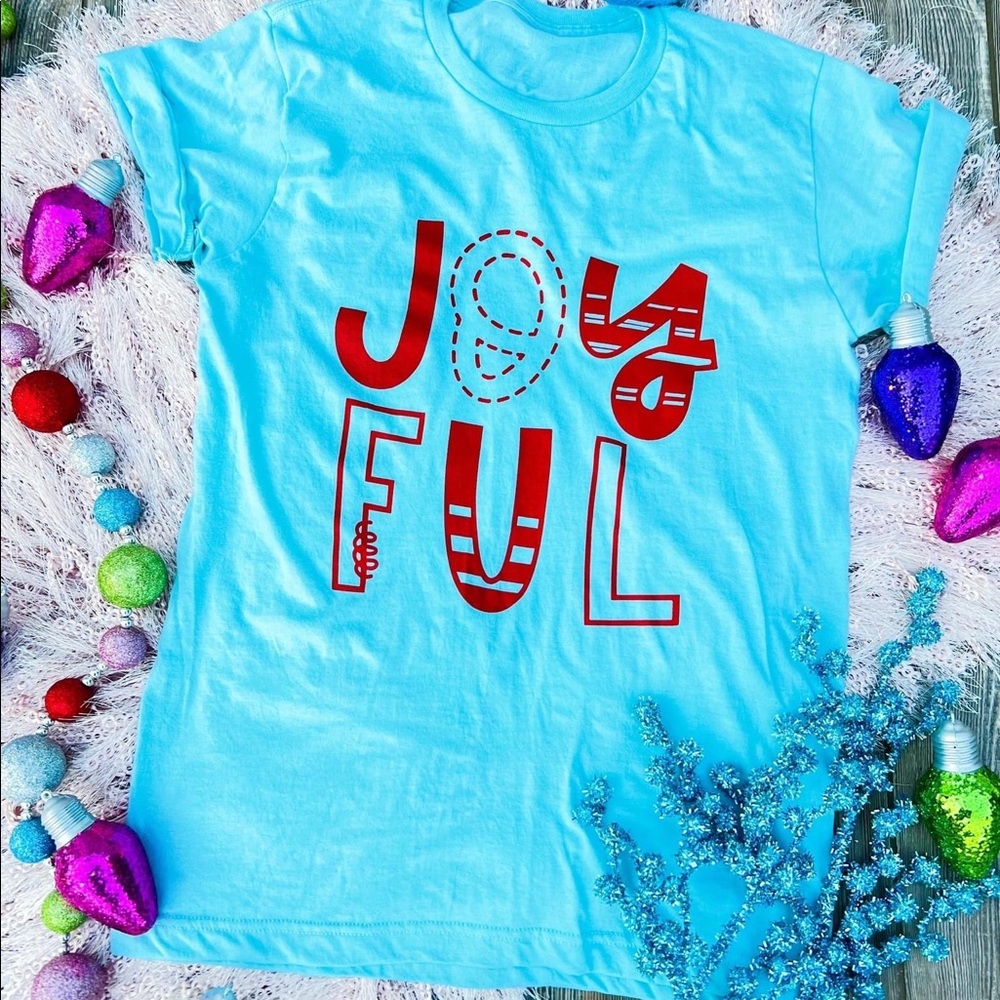 Joyful graphic tee shirt